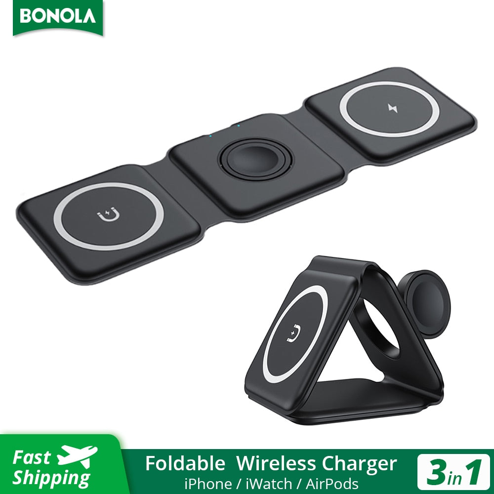 Foldable Wireless 3 in 1 Charger